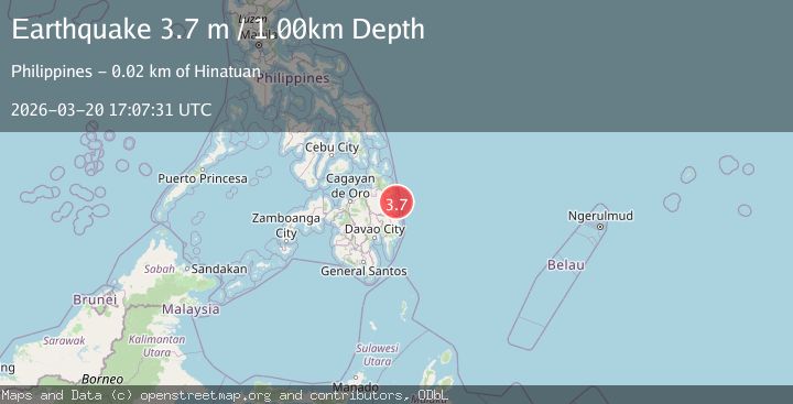 Map of MINDANAO, PHILIPPINES