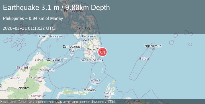 Map of MINDANAO, PHILIPPINES
