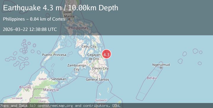 Map of MINDANAO, PHILIPPINES