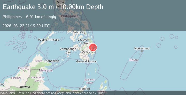 Map of MINDANAO, PHILIPPINES