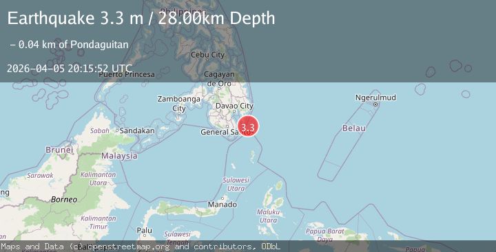 Map of MINDANAO, PHILIPPINES
