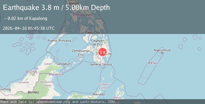 Map of MINDANAO, PHILIPPINES