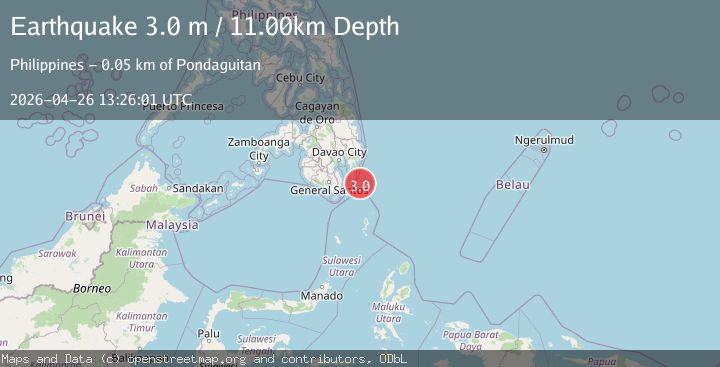 Map of MINDANAO, PHILIPPINES