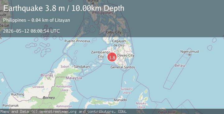 Map of MINDANAO, PHILIPPINES