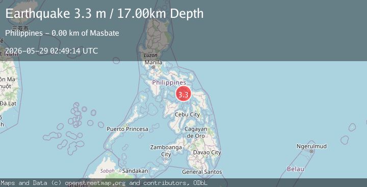 Map of MASBATE REGION, PHILIPPINES