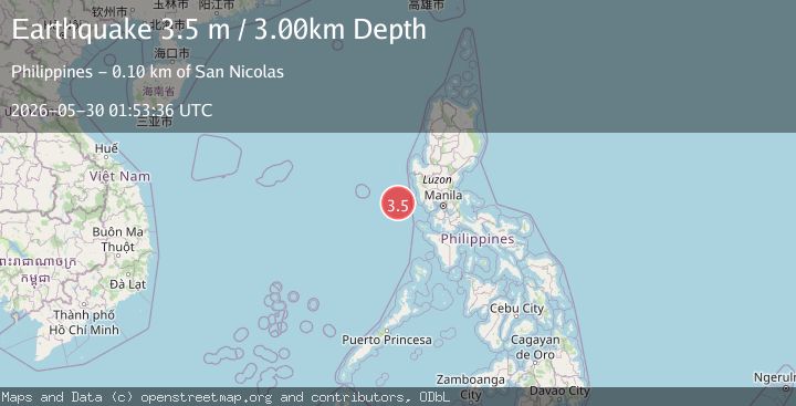Map of LUZON, PHILIPPINES