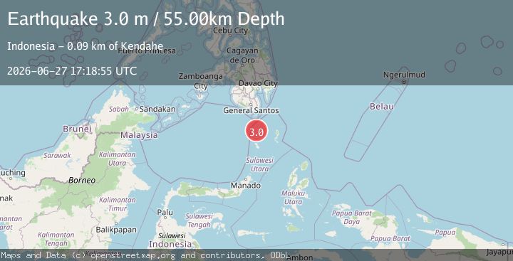 Map of KEPULAUAN SANGIHE, INDONESIA