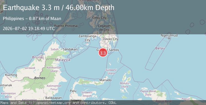 Map of MINDANAO, PHILIPPINES