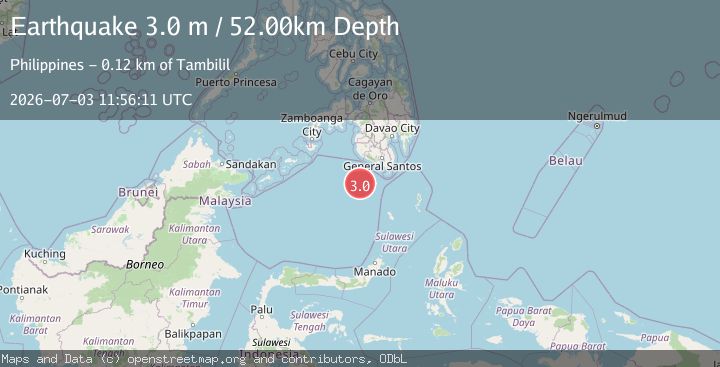 Map of MINDANAO, PHILIPPINES