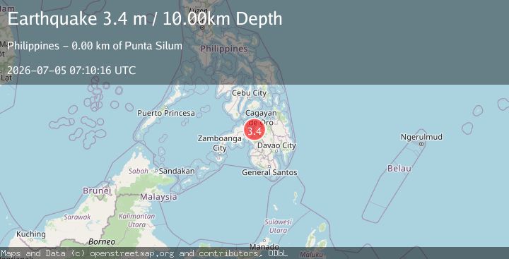 Map of MINDANAO, PHILIPPINES