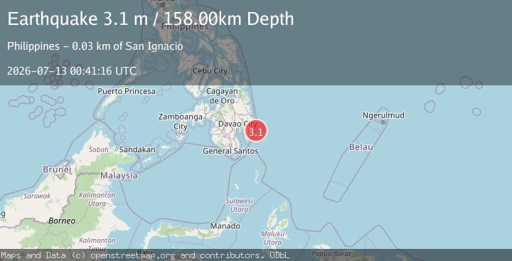 Map of MINDANAO, PHILIPPINES