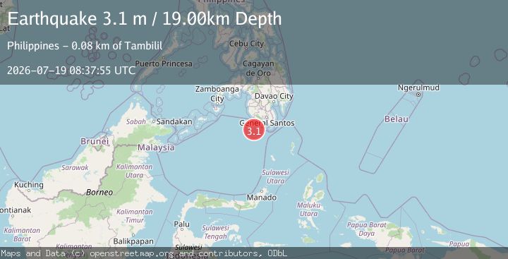 Map of MINDANAO, PHILIPPINES