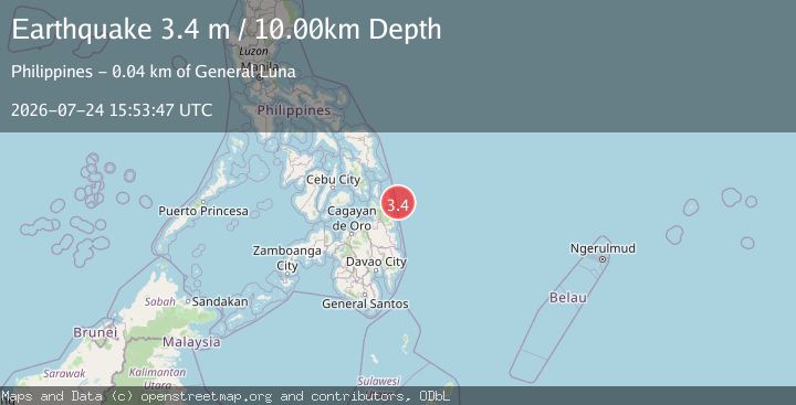 Map of MINDANAO, PHILIPPINES