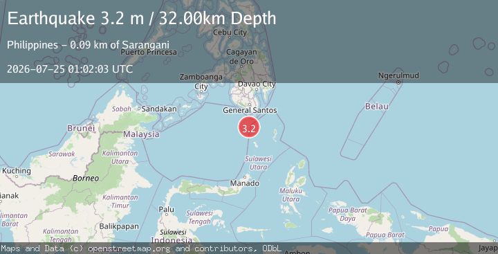 Map of KEPULAUAN SANGIHE, INDONESIA