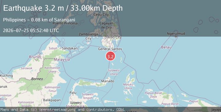 Map of KEPULAUAN SANGIHE, INDONESIA