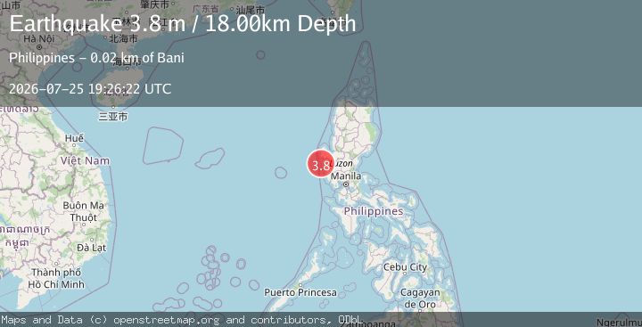 Map of LUZON, PHILIPPINES