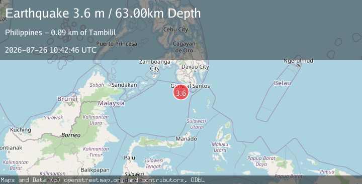 Map of MINDANAO, PHILIPPINES