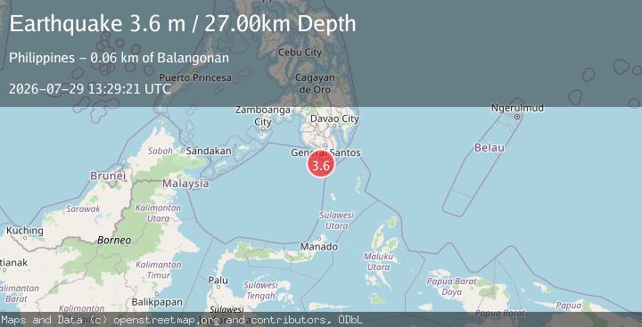 Map of MINDANAO, PHILIPPINES