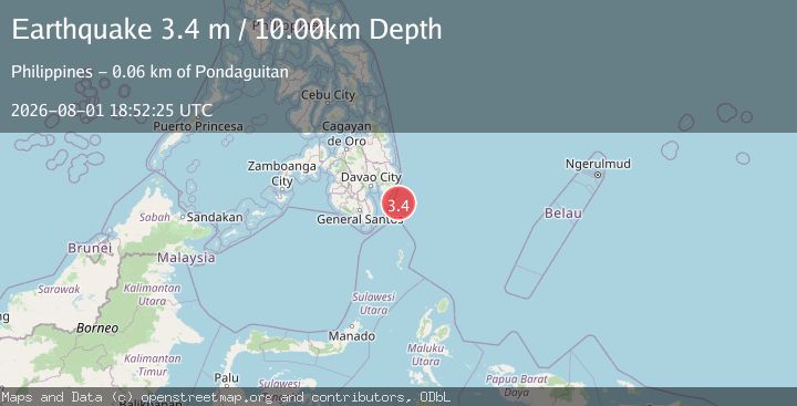 Map of MINDANAO, PHILIPPINES