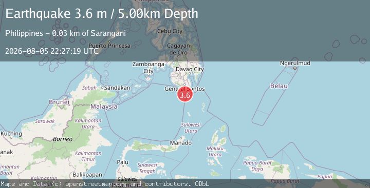 Map of MINDANAO, PHILIPPINES