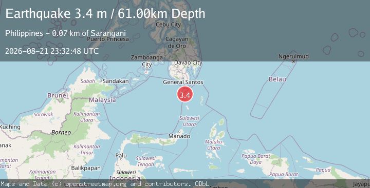 Map of KEPULAUAN SANGIHE, INDONESIA