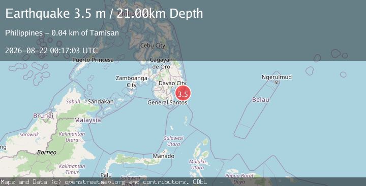 Map of MINDANAO, PHILIPPINES