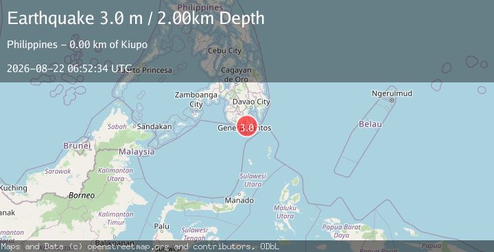 Map of MINDANAO, PHILIPPINES