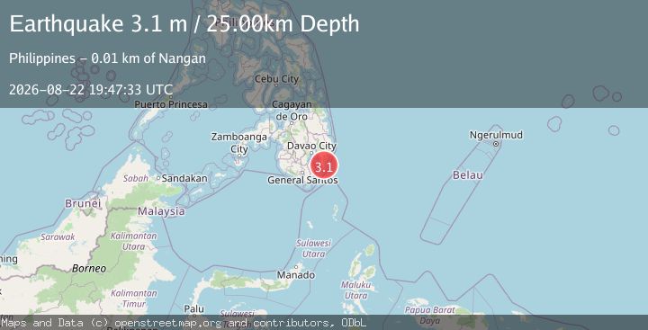 Map of MINDANAO, PHILIPPINES