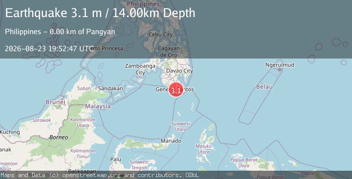 Map of MINDANAO, PHILIPPINES