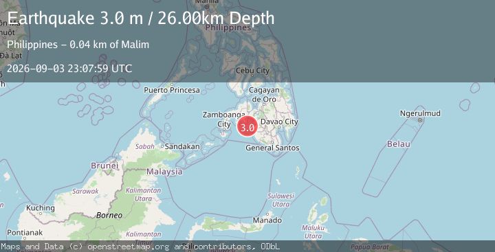 Map of MINDANAO, PHILIPPINES