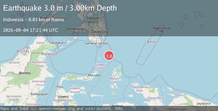 Map of KEPULAUAN TALAUD, INDONESIA