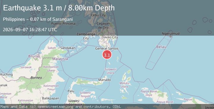 Map of KEPULAUAN SANGIHE, INDONESIA