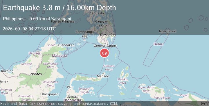 Map of KEPULAUAN SANGIHE, INDONESIA