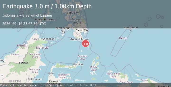 Map of KEPULAUAN TALAUD, INDONESIA