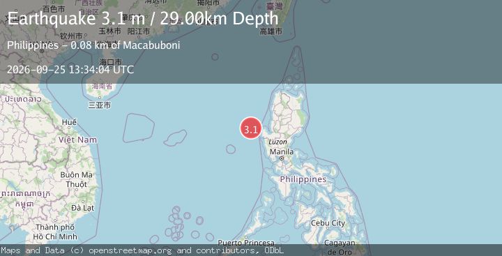 Map of LUZON, PHILIPPINES