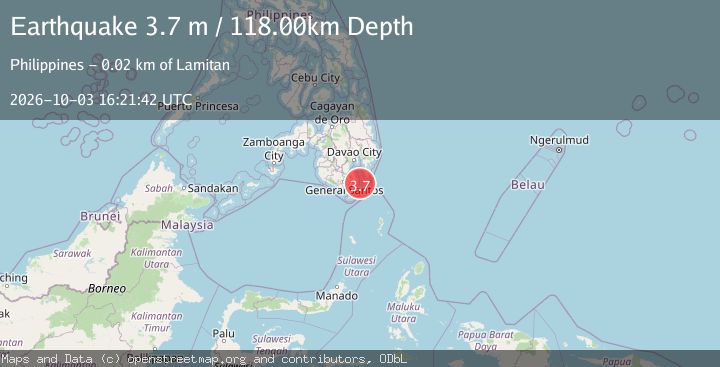 Map of MINDANAO, PHILIPPINES
