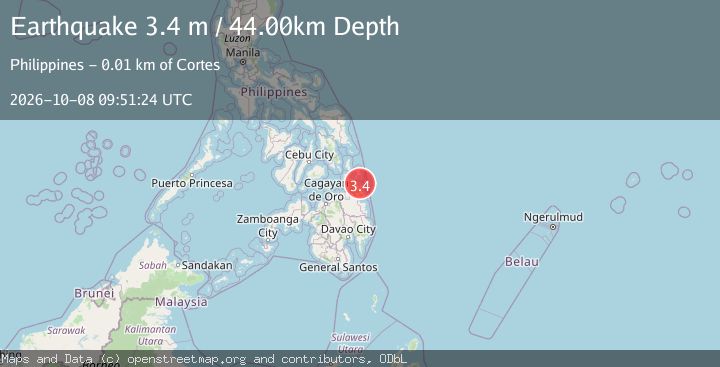 Map of MINDANAO, PHILIPPINES