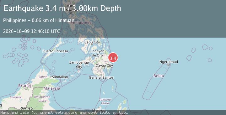 Map of MINDANAO, PHILIPPINES