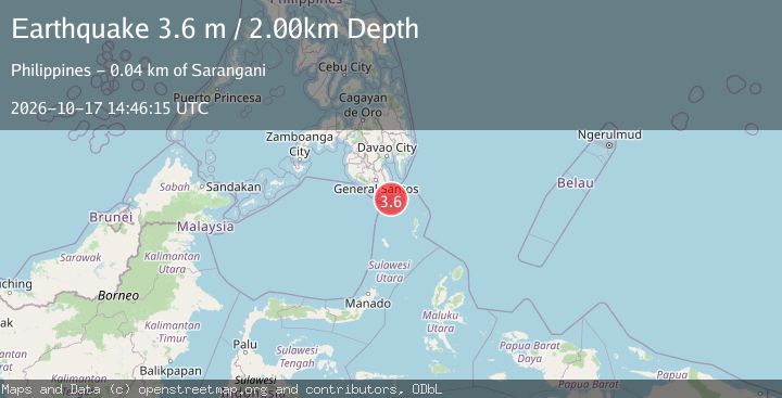 Map of MINDANAO, PHILIPPINES
