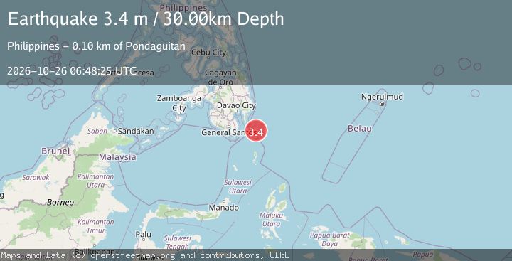 Map of MINDANAO, PHILIPPINES