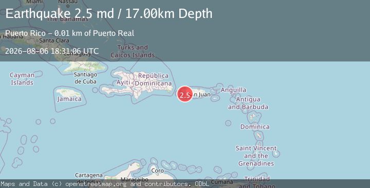 Map of MONA PASSAGE, PUERTO RICO