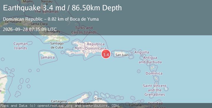 Map of MONA PASSAGE, DOMINICAN REPUBLIC