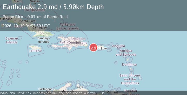 Map of MONA PASSAGE, PUERTO RICO