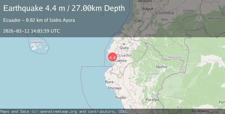 Map of NEAR COAST OF ECUADOR