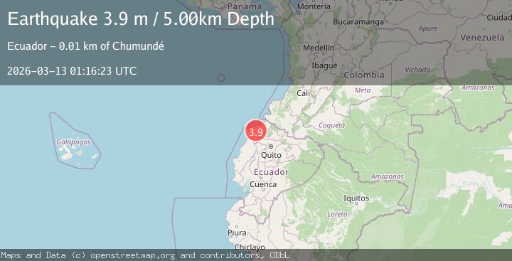 Map of NEAR COAST OF ECUADOR