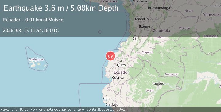 Map of NEAR COAST OF ECUADOR