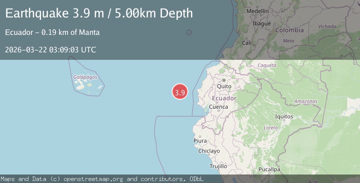 Map of OFF COAST OF ECUADOR