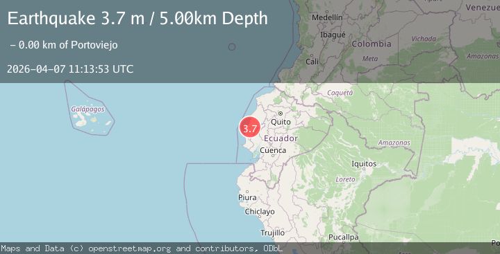 Map of NEAR COAST OF ECUADOR