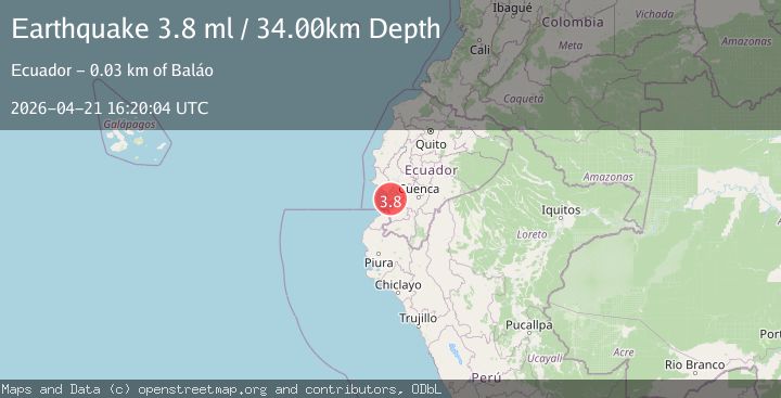 Map of NEAR COAST OF ECUADOR