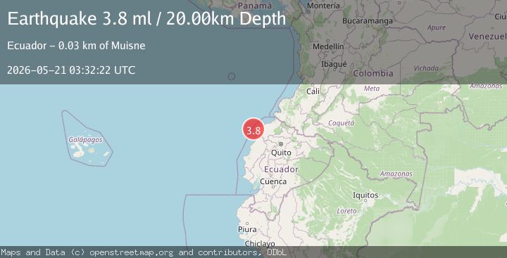 Map of NEAR COAST OF ECUADOR
